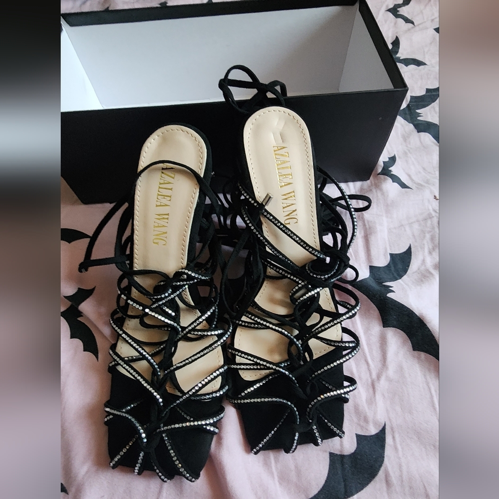 Lace up leg azalea Wang heels